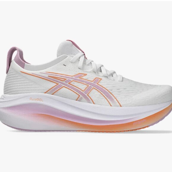 ASICS Gel-Nimbus 27 Women's NWT Color White/Light Ube - Picture 1 of 1